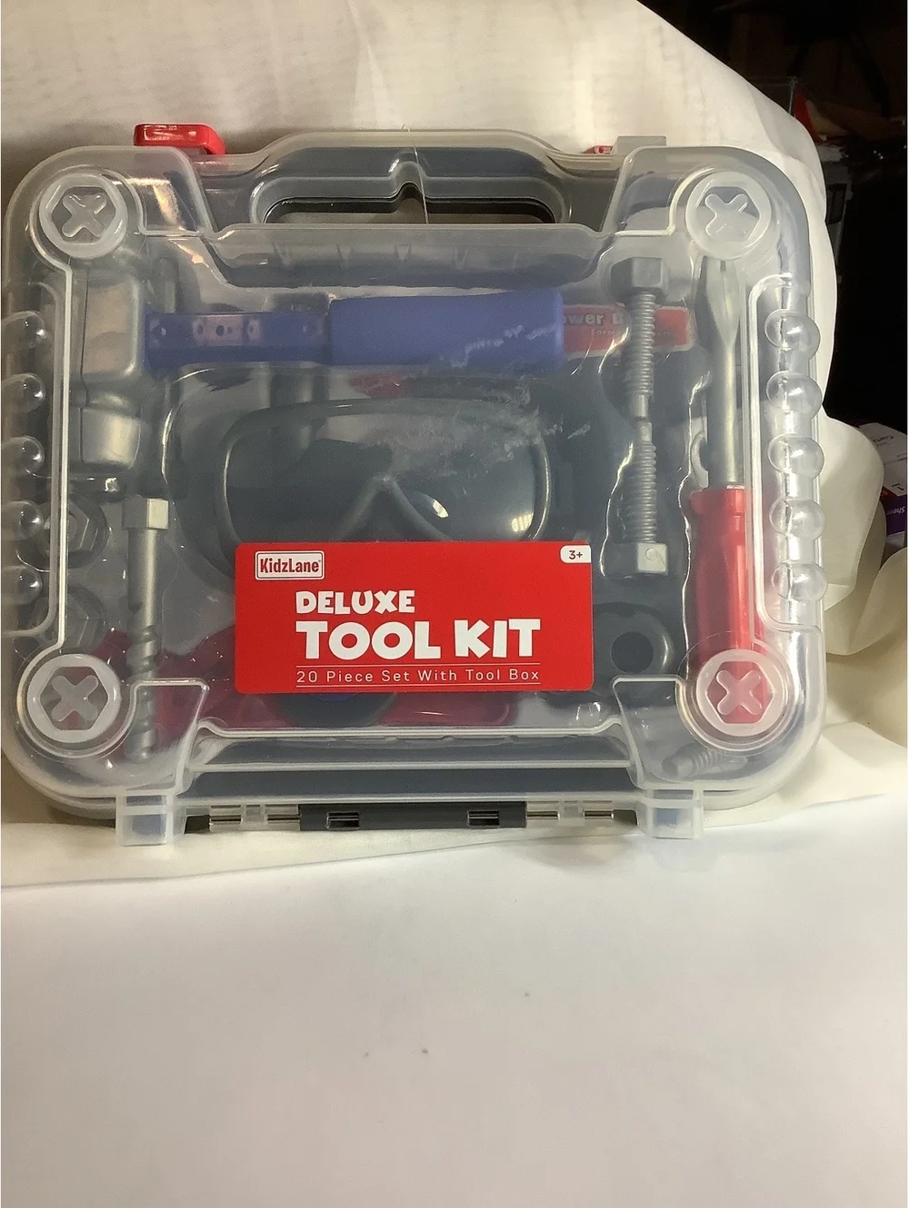 Kidzlane Deluxe 20-Piece Tool Kit with Tool Box for Kids